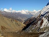 24 Looking Back Towards Manang With Kang Guru, Pisang Peak, Manaslu, and Ngadi Chuli On Trek From Tilicho Base Camp Hotel To Tilicho Tal Lake 